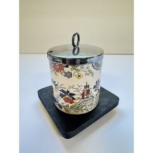 Royal Norfolk Staffordshire Jelly Condiment Jar with Silver Plated Lid No Spoon